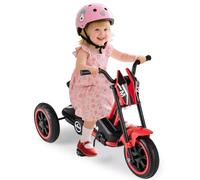 GOPLUS Moto Enfant à Pédales, Tricycle Bébé à 3 Roues avec Guidon avec Limiteur de Braquage, Vélo Draisienne Enfants pour Garçons et Filles 3+ Ans, Capacité 30 KG, 79 x 43 x 51 CM (Rouge)