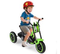 GOPLUS Moto Enfant à Pédales, Tricycle Bébé à 3 Roues avec Guidon avec Limiteur de Braquage, Vélo Draisienne Enfants pour Garçons et Filles 3+ Ans, Capacité 30 KG, 79 x 43 x 51 CM (Vert)