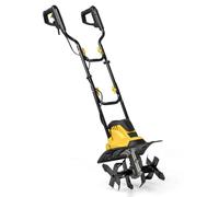 GOPLUS Motobineuse Electrique Filaire 1200W, Motoculteur Manuelle à Fraise 10 A, Largeur de Travail et Profondeur de Travail 22 cm, Ameublisseur Électrique, Fraiseuse de Jardin (Jaune, Largeur 36,5)