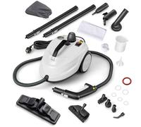GOPLUS Nettoyeur Vapeur, 16 Accessoires, Pression 4 Bar Puissance 2000W avec Réservoir d'Eau 1,5L, Temps de Chauffe 5-6 Min, Balai Vapeur pour Tapis, Fenêtre, Verre et Rideau (Blanc,16 Accessoires)