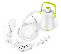 GOPLUS Nettoyeur Vapeur à Main 1000W avec 3 Bars de Pression, Machine de Nettoyage à Vapeur Portable Multifonctionnelle avec Réservoir d'Eau 300 ml, 10 Accessoires (Blanc+Vert)