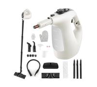 GOPLUS Nettoyeur Vapeur à Main 1400 W, Réservoir 400 ml & Verrouillage de Sécurité, Température 125 °C, Nettoyeur à Vapeur Portable avec 14 Accessoires pour Maison, Voiture (Gris)