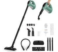 GOPLUS Nettoyeur Vapeur à Main 1400W&2 Bar avec 14 Accessoires et Verrouillage de Sécurité-Portable avec Réservoir 400ml,Vert
