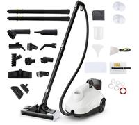 GOPLUS Nettoyeur Vapeur à Main 2000W-Pression 5 Bars 160°C-17 Accessoires Réservoir d'Eau 1,8L-Durée 35Min Blanc