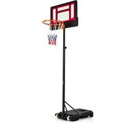 GOPLUS Panier de Basket-Ball, Support deBasket-Ball Portable avec roulettes, Hauteur Réglable de 1.30 à 2.50 m, Base Remplissable