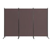 GOPLUS Paravent 3 Panneaux Séparateur de Pièces Cloison de Séparation pour Chambre à Coucher Maison Intérieur, 260 x 183 cm, Brun