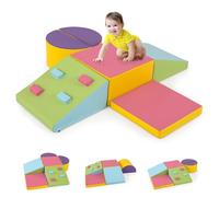 GOPLUS Parcours Motricité Bébé à Différentes Formes & Couleurs Jouets Éducatifs pour Ramper/ Grimper pour 1+ Ans