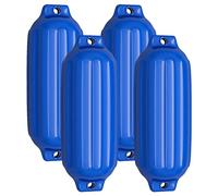 GOPLUS Pare-Battages Cylindrique avec Double Œillets, 3mm Epaisseur pour de Bonne Hermétique et Résistance au Choc, Pare-Battage Gonflable avec Valve, Fabriqué en PVC, Bleu (51 x 14 cm)