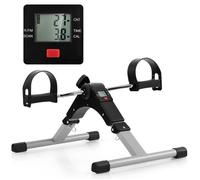 GOPLUS Pédalier d'Exercice Pliable pour Exercice sous le Bureau, Résistance Réglable pour Entraînement des Jambes et des Bras, LCD