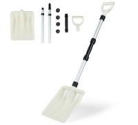 GOPLUS Pelle à Neige Allée, Outil de Déneigement Deneigeuse avec Poignée Ergonomique Forme D, Tube en Aluminium Robuste&Grande Tête, Facile à Monter pour Jardin,116,5 x 26 x 9,5 CM