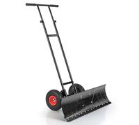 GOPLUS Pelle a Neige sur Roues, Chasse Neige avec Lame Large de 91,5 cm, Manche Réglable 3 Hauteurs 114/120/126cm et 6 Angles, Lame Ajustable 7 Positions, Outil pour Enlever Neige sur Allée et Chemin