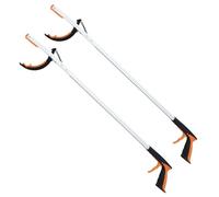 GOPLUS Pince Ramasse Objet 88 CM, Pince Ramasse déchets en Aluminium, Poignée Ergonomique avec Gâchette Flexible, Design Antidérapant, Outil de Préhension pour Feuilles Mortes, pour Handicapés (1)