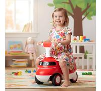 GOPLUS Porteur Enfant 1,5-3 Ans en Forme du Train, Voiture Bebe avec Son du Train, Espace de Rangement Caché et 4 roulettes, Porteur Charge 15 KG pour Garçons & Filles (Rouge)