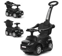 GOPLUS Porteur Évolutif Bebe 3 en 1 Pousser, Jouet Voiture a Pousser Porteur Enfants pour Enfants 1-3 Ans Charge 25KG Apprendre Marcher avec Musique et Klaxon (Noir)