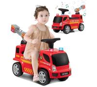 GOPLUS Porteur Scooter d'Incendie Électrique Enfant,avec Jet de Bulle,Effets Sonores/Lumineux,Charge 20kg,Enfant 18-36 Mois