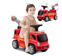 GOPLUS Porteur Scooter Électrique Enfant, Moteur d'Incendie Équipé de Jets de Bulles pour Enfants avec Effets Sonores et Lumineux, Jouet Enfant 18-36 Mois, Charge 20kg (Modèle B)