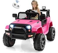 GOPLUS Quad Électrique Enfant 12V 3-8 Ans avec Télécommande 2 4G-Charge 30KG-Klaxon Musique-Vitesse 2 5-4 5KM/H Rose