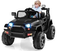 GOPLUS Quad Électrique Enfant 12V 3-8 Ans avec Télécommande 2 4G-Charge 30KG-Klaxon Musique-Vitesse 2 5-4 5KM/H Noir
