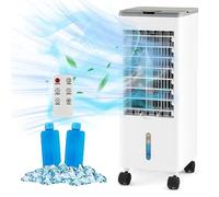 GOPLUS Rafraichisseur d’Air 3 en 1 avec Télécommande, Climatiseur Mobile sans Évacuation, Réservoir d’Eau 2,8L, Oscillation 60°, 3 Vietesses, 3 Modes, Purification, Minuterie 12H, Silencieux, Chambre