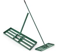 GOPLUS Râteau de Nivellement de Pelouse 91x25CM-avec Poignée Antidérapante de 2 Sections-Râteau de Jardin pour Cour/Jardin Vert