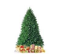 GOPLUS Sapin de Noël Artificiel 180 cm, 1250 Branches en PVC Ignifuge, Base en Métal, Ouverture Automatique, Sapin de Noël Premium pour Maison, Entreprise, Centre Commercia