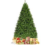 GOPLUS Sapin de Noël Artificiel 180CM,1250Branches en PVC Ignifuge,Base en Métal,Ouverture Automatique,Arbre de Noël pour