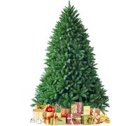 GOPLUS Sapin de Noël Artificiel 225cm, 1900 Branches en PVC Ignifuge, Support en Métal, Ouverture Automatique, Arbre de Noël pour Maison, Entreprise, Vert