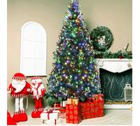 GOPLUS Sapin de Noël Lumineux 180CM,350 LED,11 Modes d'Eclairage-1000 Branches Artificiel Réaliste en PVC Ignifugé Décoration Noël