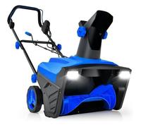 GOPLUS Souffleuse à Neige Électrique 2300 W, Largeur de Travail de 50 CM, Déneigeuse Filaire avec Distance de Projection 9 M & LED