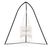 GOPLUS Support de Hamac, Pied de Fauteuil Suspendu, Cadre en Métal Robuste, Support de Balançoire Intérieur et Extérieur, Capacité 200 kg, Support de Chaise Œuf, pour Patio, Jardin