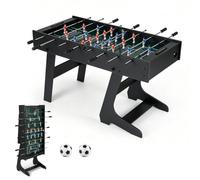 GOPLUS Table Babyfoot Pliable Adultes, Baby-Foot Enfants | Table Multijeux Gain de Place avec Poignée Antidérapantes, 2 Ballons, 22 Joueurs, 2 Marqueurs de Scores Accessoires Complets