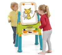 GOPLUS Tableau Double Face Blanc/Noir, Chevalet Enfant avec Tableau de Peinture Rotatif, Plateau de Rangement, Réglable en Hauteur, pour Enfants 3+ Ans (Vert)