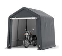 GOPLUS Tente Garage Extérieur 195 x 240 x 214 cm, Abri pour Outils, Hangar de Stockage en Tissu PE, Protection Solaire, Imperméable, Anti-Vent, Porte Enroulable, pour Voiture, Moto