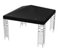 GOPLUS Toile de Rechange pour Tonnelle 3x3m, Toit de Remplacement Pliable Imperméable en Polyester (Noir)