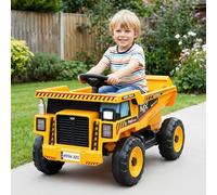 GOPLUS Tracteur Électrique Enfant 24 V avec Remorque & Pelle, Voiture Électrique Enfants avec Télécommande Klaxon, Musique, Port USB & Connexion sans Fil, Jouet avec pour Enfants 3+ Ans