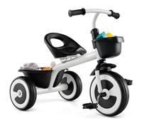 GOPLUS Tricycle Enfants de 1,5-5 Ans, Vélo Draisienne Bebe avec Siège Réglable à 2 Niveaux,Pédales, Rangement Avant et Arrière, Capacité 25 kg,75 x 47 x 59 cm (Blanc)