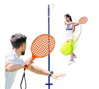 GOPLUS Twistball Tennis Pivotant avec Support Ajustable en Hauteur | Swingball Tennis Classique avec Balle de Tennis et 2 Raquettes, Sport Jeu en Plein Air