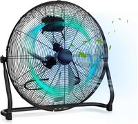 GOPLUS Ventilateur de sol 50CM, 160W&3 Vitesses Réglable, Inclinaison Réglable 145°, Ventilateur Silencieux Industriel avec Poignée Portable pour Maison, Entrepôt, Atelier