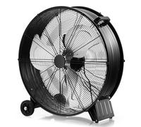 GOPLUS Ventilateur de Sol Industriel à Roulettes avec 3 Vitesses, 180W, Ø60CM, Débit d’Air 1300CFM, Brasseur d’Air avec Bouton d’Ajustement, Poignée Latérale, pour Garage, Atelier, Entrepôt, 90BD