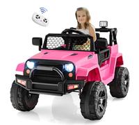 GOPLUS Voiture Electrique Enfant 12V avec Télécommande 2,4G, Quad 4x4 Electrique Enfants avec Klaxon et Musique et Vitesse 2,5-4,5KM/H,Charge 30KG pour Enfants 3-8 Ans (Rose)