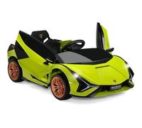 GOPLUS Voiture Électrique Enfant 12V Cabriolet Lamborghini de Portes Ciseaux avec Télécommande 2,4G,avec LED-Musique-USB,Vert