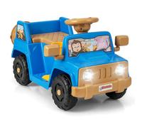GOPLUS Voiture Électrique Enfants 1,5 Ans+, Quad 4x4 Electrique Enfant avec Volant à Effets Sonores, Pédale, Lumières LED, Charge 20 KG,2,6 km/h,Voiture Tracteur Porteur pour Garçon et Fille (Bleu)
