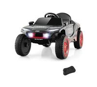 GOPLUS Voiture Electrique Enfants 12 V, Audi Quad 4x4 Electrique Enfants 1 Place avec Télécommande Parentale 2,4G, Musique Intégrée, Lumières LED, 3-6,5 km/h Charge 25KG pour Enfant 3 Ans+