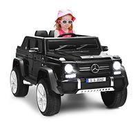 GOPLUS Voiture Electrique Enfants 2 Place 12V avec Télécommande 2,4G, Mercedes G650, 2 Vitesses et Démarrage Frein,Porte et Phare, Musique avec USB pour Enfants 30KG 3-9 Ans