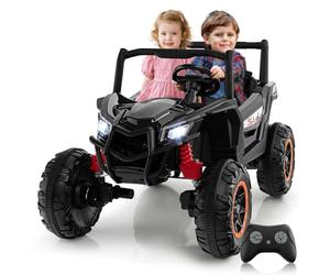 GOPLUS Voiture Electrique Enfants 2 Places 24V, Quad Buggy 4x4 Electrique avec 4 Moteurs 100W, Télécommande, Démarrage Progressif, Musique et Phares, pour Garçons&Filles 3+ Ans, Charge 50KG