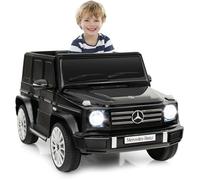 GOPLUS Voiture Électrique Enfants 3 Ans+Mercedes Benz G500 12V-Charge 30kg-Télécommande 2,4G-Effets Sonores Lumineux-3-6 kmh Noir