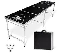 GoPong GP-01 Beer Pong Table Unisexe-Adulte, Blanc/Noir, Standard