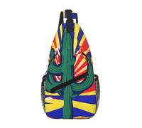 gopoo Arizona Sac à dos à bandoulière léger pour homme et femme Motif drapeau de l'Arizona
