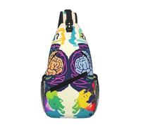 gopoo Avantage du cerveau gauche et droit - Sac à dos fin pour homme et femme - Sac à bandoulière léger - Sac à bandoulière décontracté