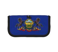 gopoo Jolie trousse à crayons en toile avec drapeau de l'État de Pennsylvanie - Rangement organisé pour les voyages et un usage quotidien - Trousse de maquillage